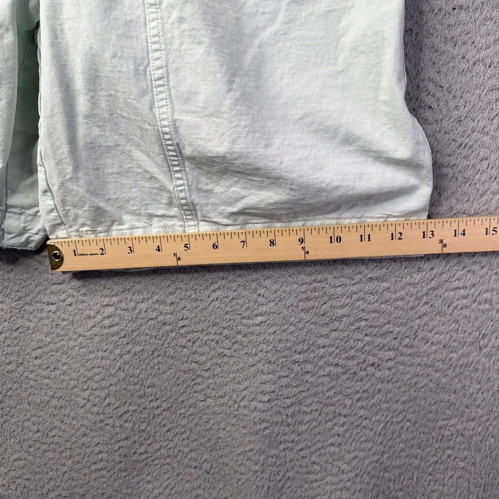 Everlane 4 Tourist Shorts Ice Blue High Rise Rolled Hem Summer Travel Comfort